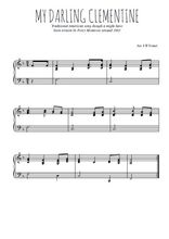Téléchargez l'arrangement pour piano de la partition de My Darling Clementine en PDF